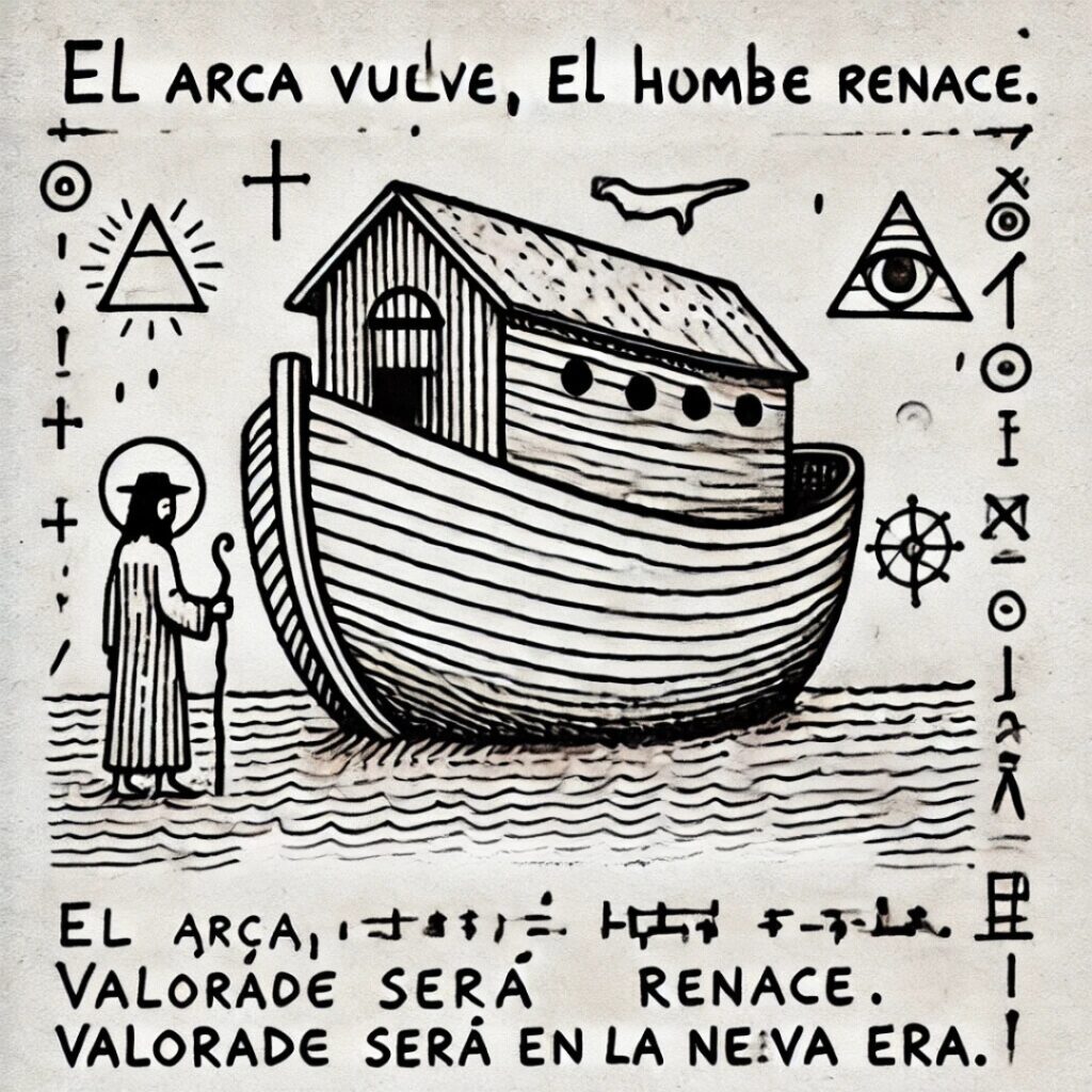 Representación de un renacimiento humano, con una figura avanzando hacia la transformación interior en tiempos de cambio.